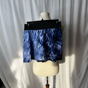 Forever 21 Blue Abstract Print Skirt | Elastic Waist | Size M